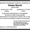 Klein Emma 1891-1986 Todesanzeige